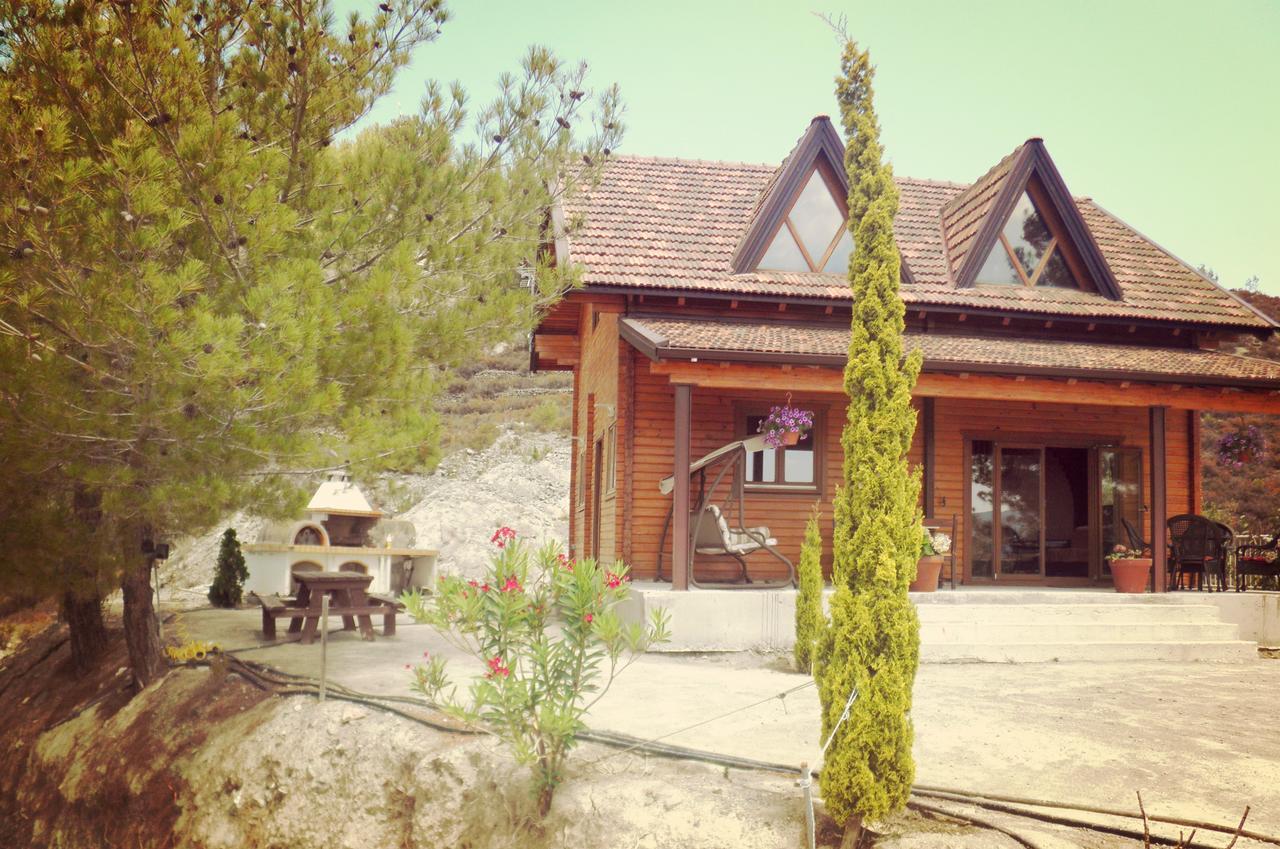 Agros Timber Log House Villa ภายนอก รูปภาพ