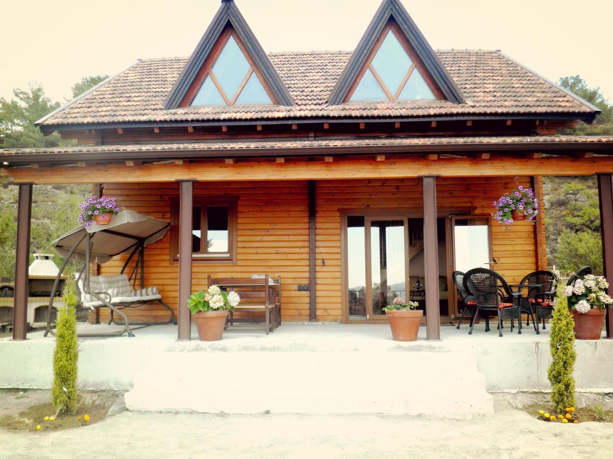 Agros Timber Log House Villa ภายนอก รูปภาพ